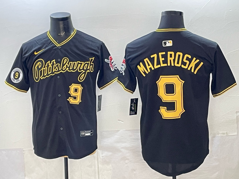 Men Pittsburgh Pirates #9 Mazeroski black Game 2026 Nike MLB Jersey003